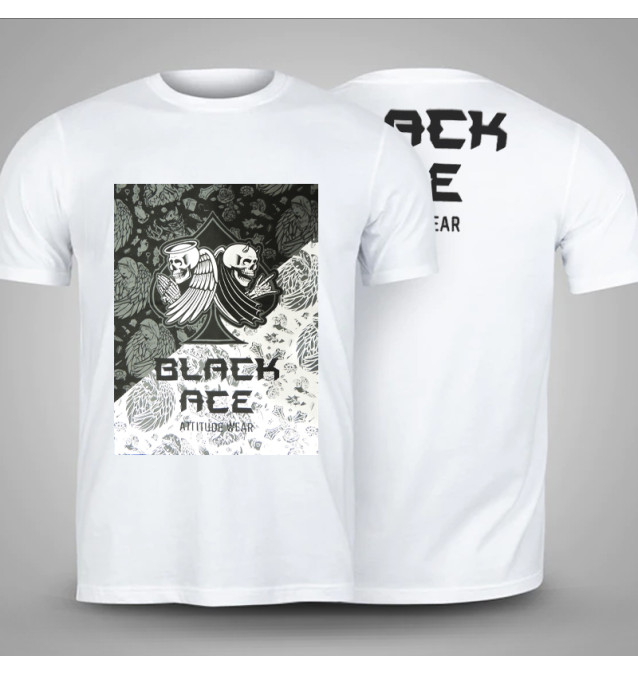 Camiseta Black Ace Heaven & Hell - Branco