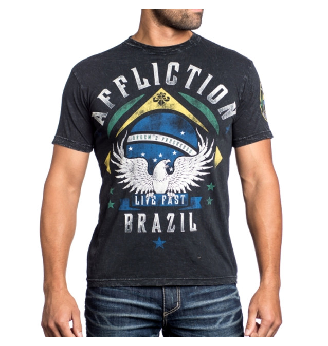 Camiseta Affliction Edson Barboza UFC Walkout - Preto