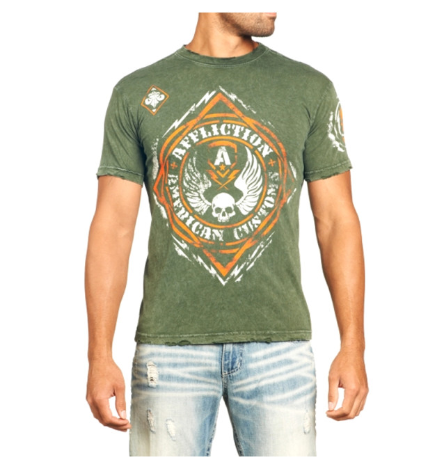 Camiseta Affliction Diamond - Verde