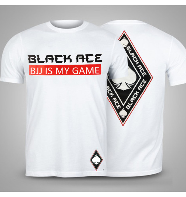 Camiseta Black Ace BJJ Is My Game - Branco