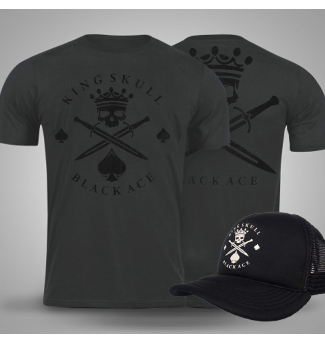 Kit: Camiseta Black Ace King Skull + Boné Black Ace King Skull 