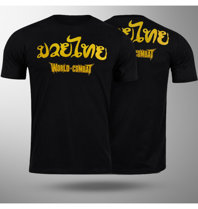 Camiseta World Combat Muay Thai - Black/Gold