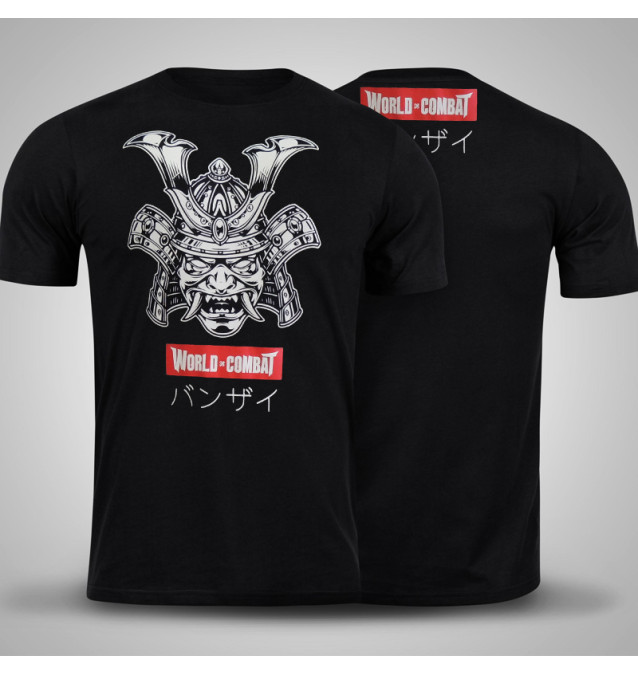 Camiseta World Combat Samurai Warrior - Preta