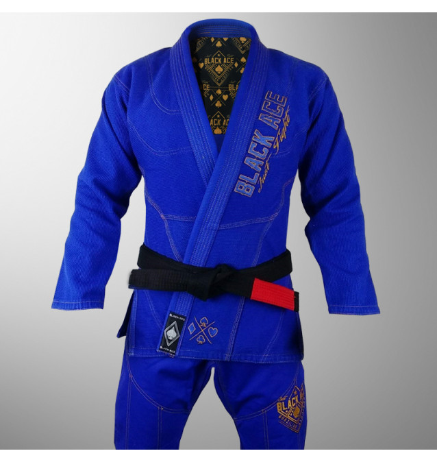 Kimono Black Ace Just Fight - Azul Gold