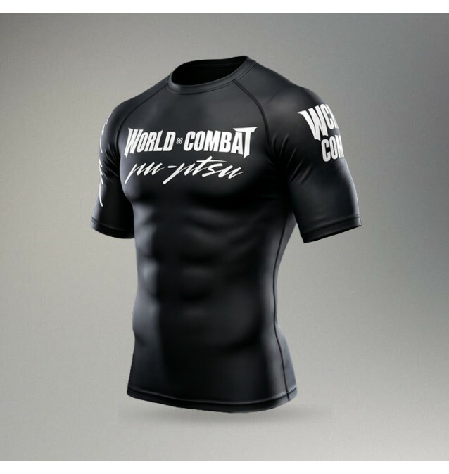 Rash Guard World Combat Competidor Manga Curta - Preto