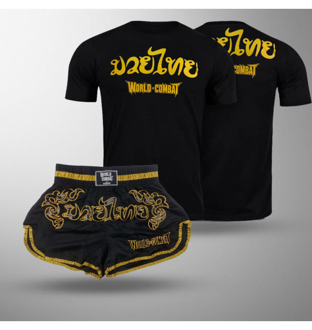 Kit Fight: Short Muay Thai Shock + Camiseta Muay Thai