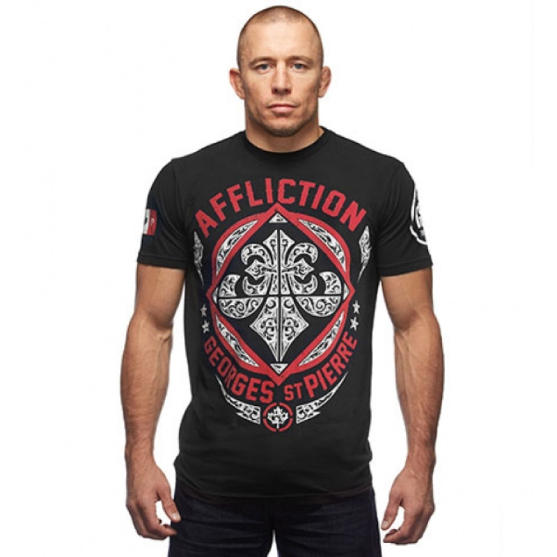 Peep Saturday trigger Camiseta Affliction GSP Authority - Preto