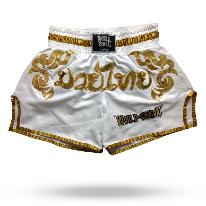 Short Muay Thai Thailand Preto e Dourado