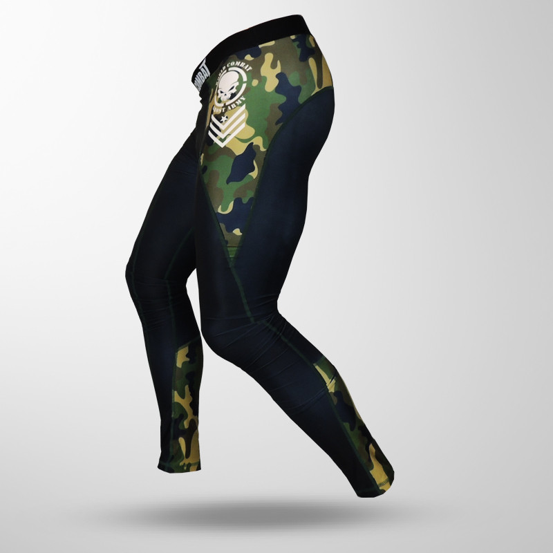 Calça de compressão masculina camuflada 2025