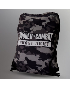 Mochila World Combat Ghost Army - Preto e Camuflado Chumbo