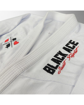 Kimono INFANTIL Trançado Black Ace Just Fight - Branco