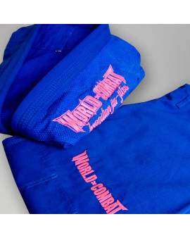 Kimono World Combat BJJ - Azul e Rosa