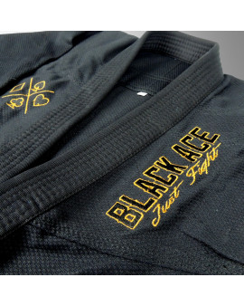 Kimono INFANTIL Trançado Black Ace Just Fight - Preto