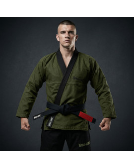 Kimono World Combat Jiu-Jitsu Shield - Verde e Preto