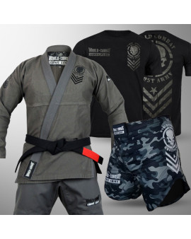 Kit: Kimono World Combat Ghost Army + Camiseta World Combat Ghost Army + Short World Combat Ghost Army