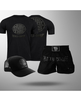 Kit Fight: Short Muay Thai Retro + Camiseta Muay Thai Power + Boné Muay Thai Power