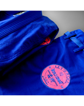 Kimono Feminino World Combat New Let's Roll - Azul e Rosa