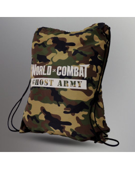 Mochila World Combat Ghost Army - Preto e Camuflado Verde