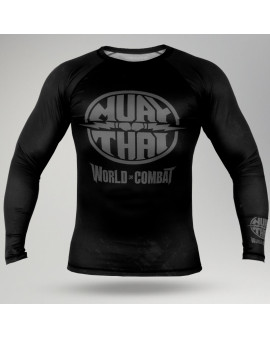 Rash Guard World Combat Muay Thai Power - Preto