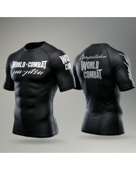 Rash Guard World Combat Competidor Manga Curta - Preto