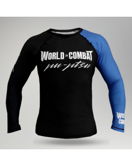 Rash Guard World Combat Competidor - Preto e Azul