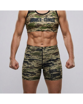 Short Compressão Feminino World Combat Brave - Camuflado