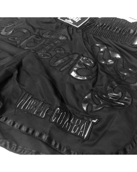 Short Muay Thai World Combat Thailand Style - Black in Black