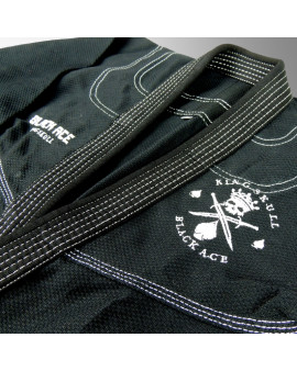 Kimono INFANTIL Trançado Black Ace King Skull - Preto