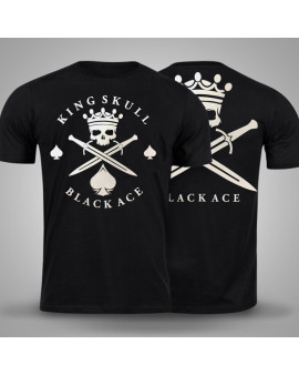 Camiseta Black Ace King Skull - Preto