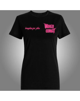 Camiseta Feminina World Combat Jiu-Jitsu - Preta