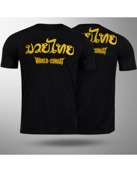 Camiseta World Combat Muay Thai - Black/Gold