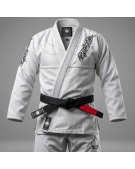 Kimono Black Ace Player - Branco e Preto