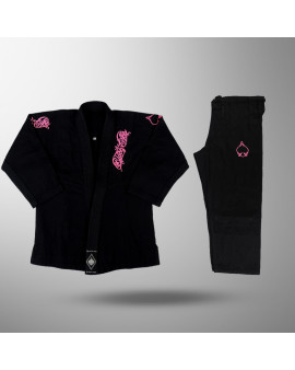 Kimono INFANTIL Trançado Black Ace Player - Preto e Rosa
