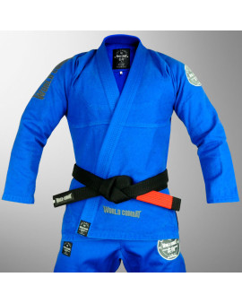 Kimono World Combat New Let's Roll - Blue Grey