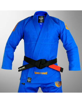 Kimono World Combat New Let's Roll - Blue Gold