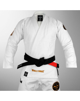 Kimono World Combat New Let's Roll - Branco e Dourado