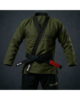Kimono World Combat Jiu-Jitsu Shield - Verde e Preto