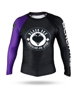 Rash Guard Black Ace Gambler - Preto e Roxo