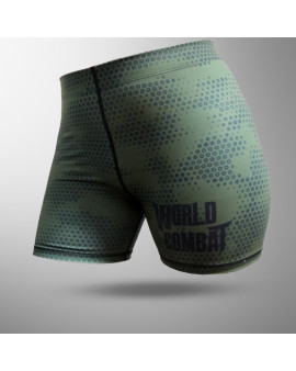 Short Compressão Feminino World Combat Tatical - Verde Militar