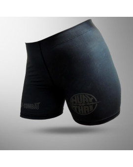 Short Compressão Feminino World Combat Muay Thai Power - Preto