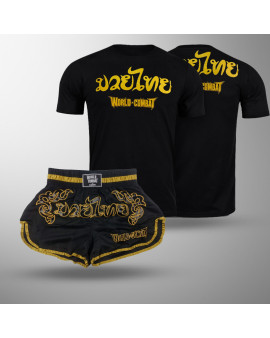 Kit Fight: Short Muay Thai Shock + Camiseta Muay Thai