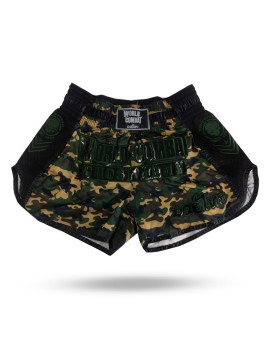 Short Muay Thai World Combat Ghost Army - Camuflado Verde