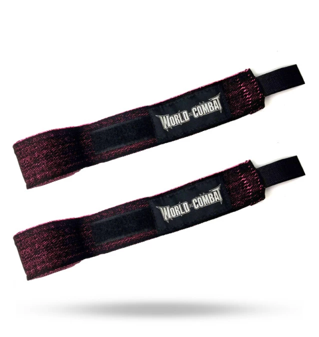 Bandagem Elástica World Combat - Preto / Rosa (3 metros)