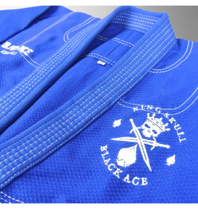 Kimono INFANTIL Trançado Black Ace King Skull - Azul