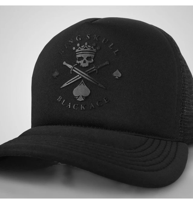 Boné Black Ace King SKull - Black in Black