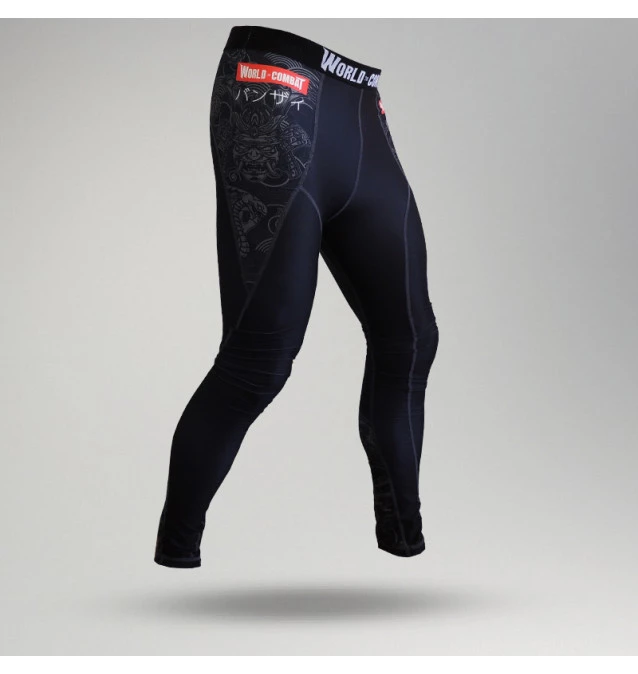 Calça de Compressão World Combat Samurai Warrior - Preto
