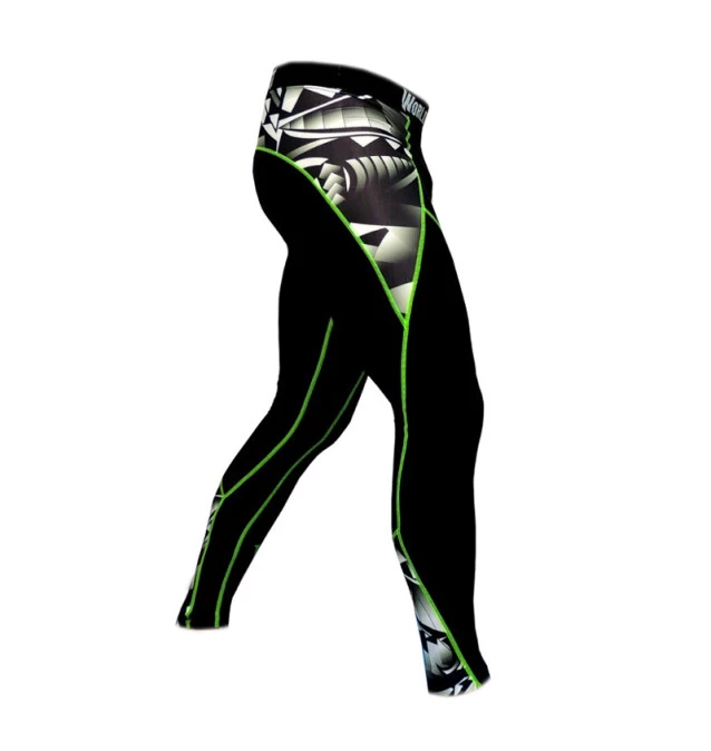 Calça de Compressão World Combat Maori - Black Green