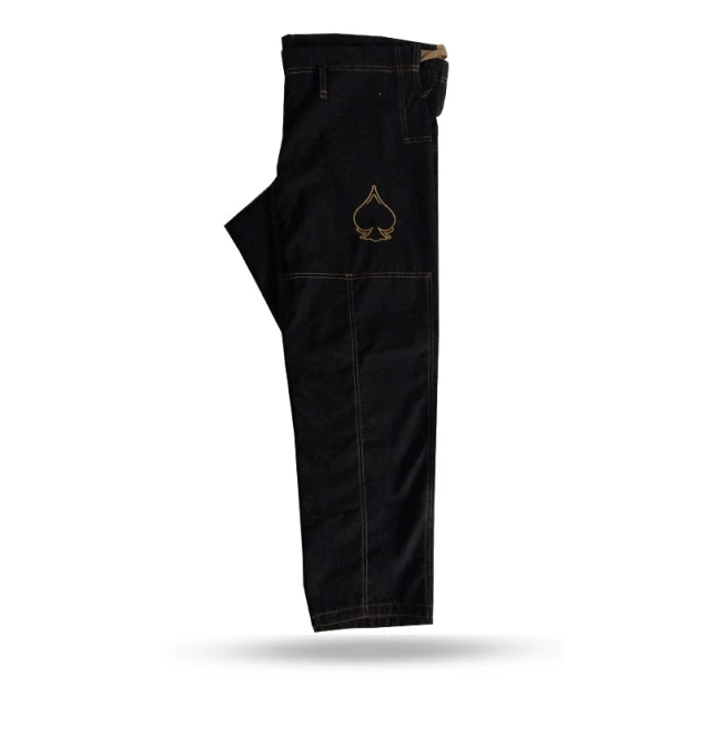 Calça Rip Stop Black Ace Player - Preto e Dourado