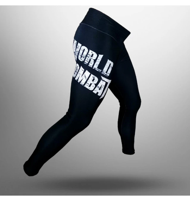 Calça Legging Feminina World Combat Logo - Preta