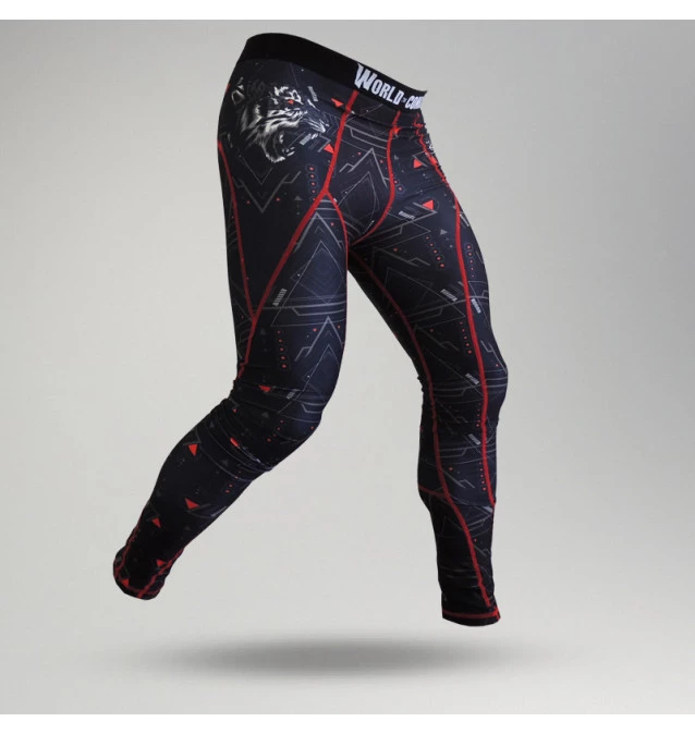 Calça de Compressão World Combat Black Tiger - Preto